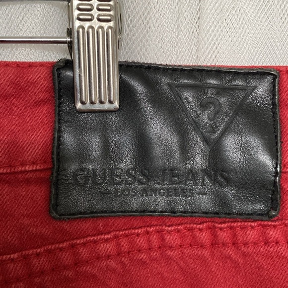 Vintage Guess Women’s button down red jeans! Straight/boots! High rise! Size 36 - Picture 9 of 17